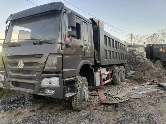 HOWO 6*4 Καμιόνι μεταφοράς απορριμμάτων μεταχειρισμένα 10 ελαστικά Γκρι Χρώμα Sinotruk 351-450hp 8500*2496*3450 mm