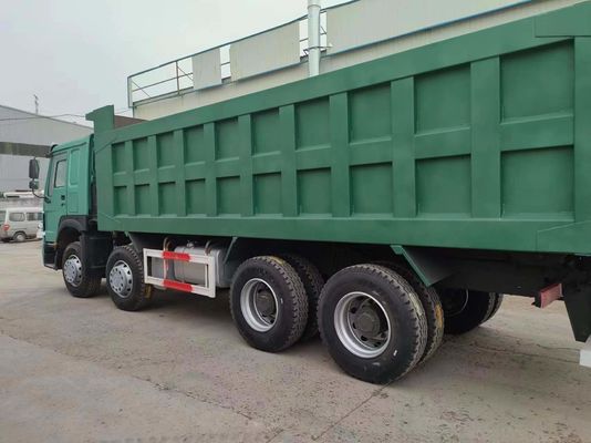 Ελαστικό 12.00r20 ECE πιστοποιημένο Sinotruk HOWO 8 x 4 μεταχειρισμένο φορτηγό σκουπιδιών πράσινο χρώμα