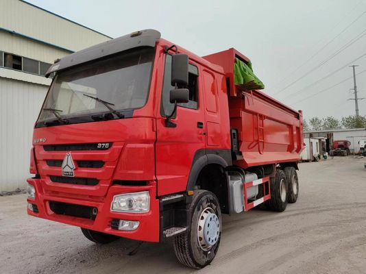 Μπροστά Στυλ ανύψωσης 10 ελαστικά 351-450hp Κόκκινο U-τύπου φορτηγό σκουπιδιών μεταχειρισμένο φορτηγό 10 ελαστικά