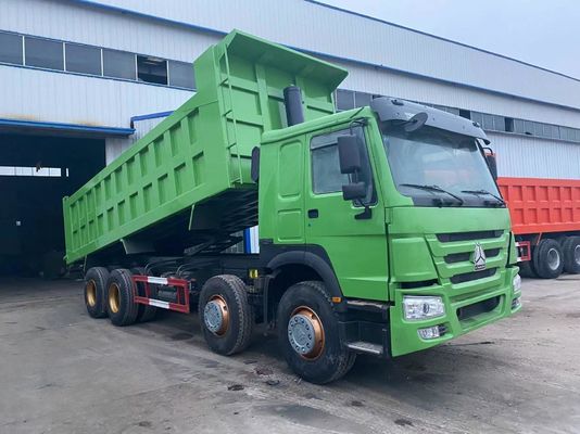 Τύπος χειροκίνητου κιβωτίου Sinotruck HOWO Πράσινο 12 τροχούς 8*4 φορτηγό απορριμμάτων με 371-430HP