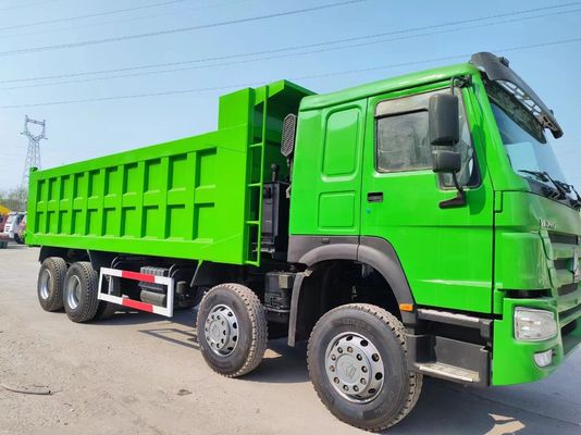 Χρησιμοποιημένο Sinotruck HOWO 6*4 Dump Truck Green Μεγάλο βαρύ φορτηγό Μεγάλη χωρητικότητα κινητήρα 6-8L