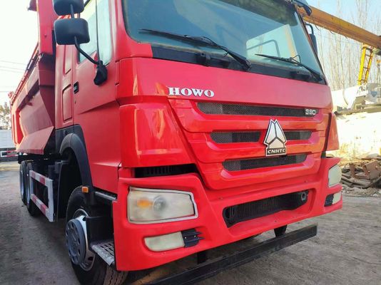 10 ελαστικά U-Type Dump Truck Sinotruck HOWO 6*4 με 380HP Truck και Front Lifting Style
