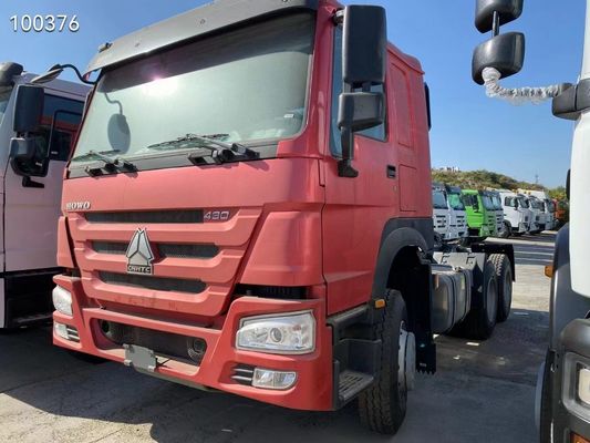 Σχεδιασμός ελαστικών χωρίς σωλήνες Ελκυστήρας με κόκκινη κεφαλή Sinotruk HOWO 6*4 Ελκυστήρας σε καλή κατάσταση