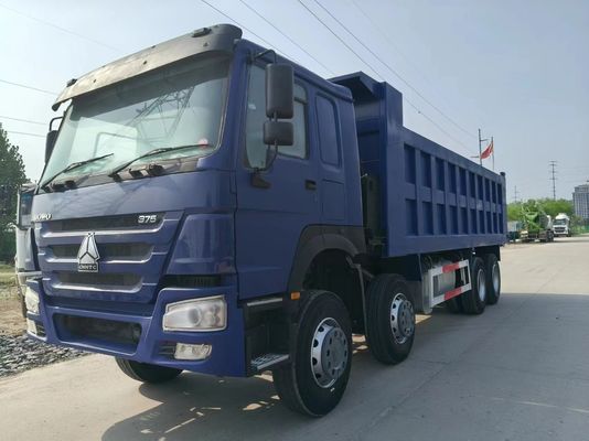 Χρησιμοποιούμενο φορτηγό HOWO 8X4 Dark Blue Euro3 για βαριά απορρίμματα στην αστική κατασκευή