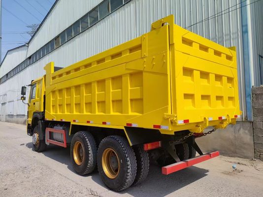 Δοκιμασία ακτίνων ελαστικών Sinotruck HOWO 6*4 Καμιόνι σκουπιδιών μεταχειρισμένο φορτηγό 10 ελαστικών φορτηγό ανατροπής