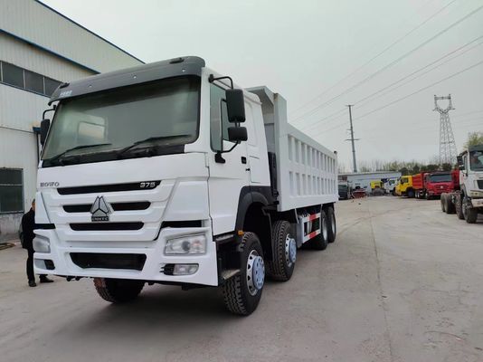 Σχεδιασμός ακτίνων ελαστικών 375HP Sinotruk 12 τροχούς HOWO 8*4 φορτηγό απορριμμάτων για τη μεταφορά λευκών