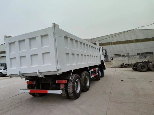 Σχεδιασμός ακτίνων ελαστικών 375HP Sinotruk 12 τροχούς HOWO 8*4 φορτηγό απορριμμάτων για τη μεταφορά λευκών