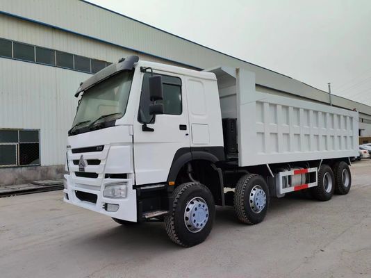 Σχεδιασμός ακτίνων ελαστικών 375HP Sinotruk 12 τροχούς HOWO 8*4 φορτηγό απορριμμάτων για τη μεταφορά λευκών