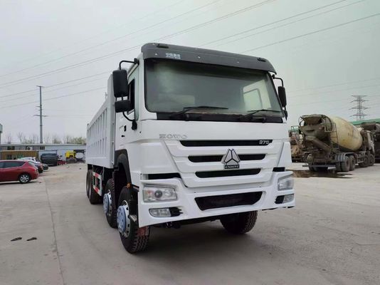Σχεδιασμός ακτίνων ελαστικών 375HP Sinotruk 12 τροχούς HOWO 8*4 φορτηγό απορριμμάτων για τη μεταφορά λευκών