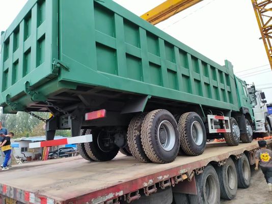 375HP Sinotruk HOWO 8*4 Τροχό απορριμμάτων μεταχειρισμένο φορτηγό 12 τροχών Μέτωπο ανύψωσης στυλ