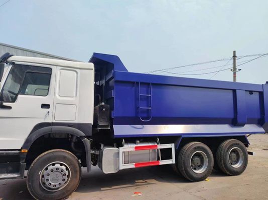 Sinotruck HOWO 6*4 Καμιόνι Απορριμμάτων Χρησιμοποιημένο Καμιόνι 10Ελαστικά Λευκό και μπλε Τύπος U για φορτία