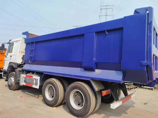 Sinotruck HOWO 6*4 Καμιόνι Απορριμμάτων Χρησιμοποιημένο Καμιόνι 10Ελαστικά Λευκό και μπλε Τύπος U για φορτία