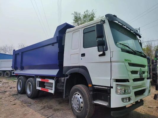 Sinotruck HOWO 6*4 Καμιόνι Απορριμμάτων Χρησιμοποιημένο Καμιόνι 10Ελαστικά Λευκό και μπλε Τύπος U για φορτία