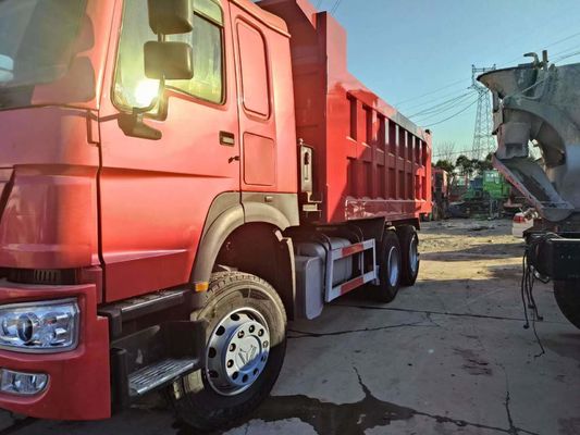 10 ελαστικά Red HOWO 6*4 Dump Truck και μεταχειρισμένο 351-450hp με σχεδιασμό Radial