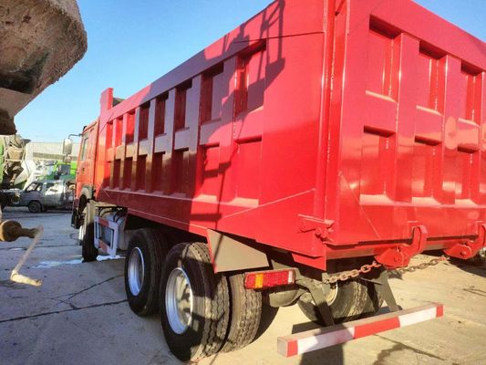 10 ελαστικά Red HOWO 6*4 Dump Truck και μεταχειρισμένο 351-450hp με σχεδιασμό Radial