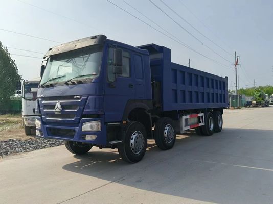 Μπλε Χρησιμοποιούμενο Sinotruk HOWO 8*4 φορτηγό σκουπιδιών με χωρητικότητα κινητήρα 6-8L και δεξιόχειρα