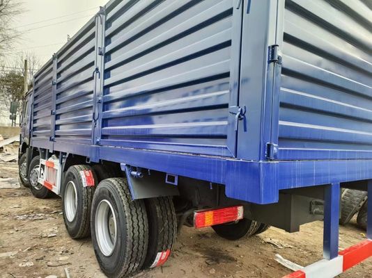 Sinotruck HOWO Μπλε 8*4 Box Truck 10 ελαστικά μεταχειρισμένο φορτηγό με 6×4 τροχιά κίνησης