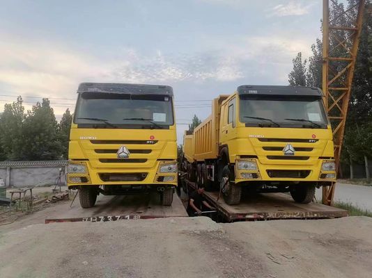 6X4 τροχός οδήγησης HOWO φορτηγό 371 Tipper χρησιμοποιημένα φορτηγά σκουπιδιών με χωρητικότητα κινητήρα 6-8L