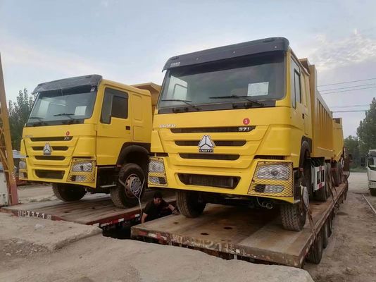 6X4 τροχός οδήγησης HOWO φορτηγό 371 Tipper χρησιμοποιημένα φορτηγά σκουπιδιών με χωρητικότητα κινητήρα 6-8L