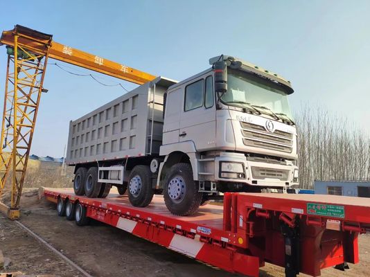 Shacman 8X4 Heavy Duty Χρησιμοποιούμενο φορτηγό σκουπιδιών Super Drive 375HP 12 τροχών 40t σκουπιδιών